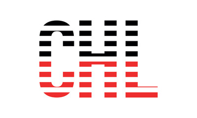 CHL three initial letter iconic line negative space minimal logo design vector template. monogram, abstract, wordmark, business, typography, minimalist, brand, company, flat, modern, unique, simple