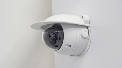 IP CCTV camera. Outdoor type CCTV camera. Protecting the building from robbery. All-weather protection.