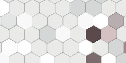 hexagon pattern. Seamless background. Abstract honeycomb background in grey color. Vector illustration.