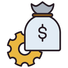 Capital Outline Color Icon