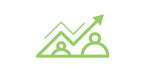 logo design combining the shape of a person with financial graphics, minimalist lines.