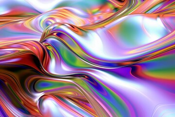Colorful metallic organic fluid pattern background