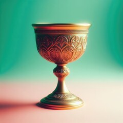 antique golden wine cup