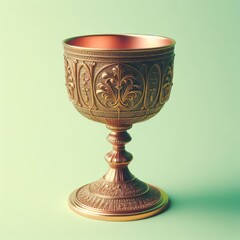antique golden wine cup