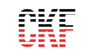 CKF three initial letter iconic line negative space minimal logo design vector template. monogram, abstract, wordmark, business, typography, minimalist, brand, company, flat, modern, unique, simple