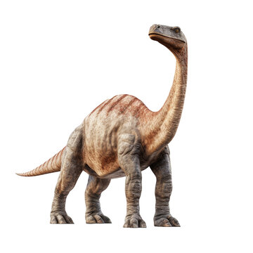 brontosaurus apatosaurus 3d render white transparent background