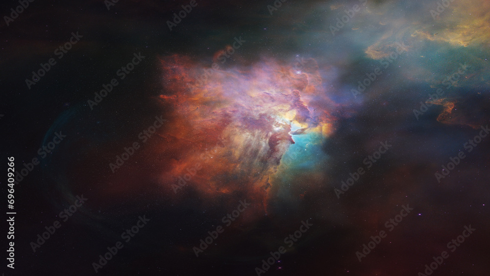 Wall mural starlight nebula in galaxy at universe. space background. elements of this image furnished by nasa.