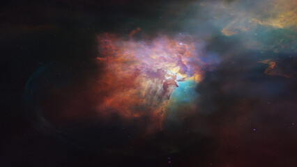 Starlight nebula in galaxy at universe. Space background. Elements of this image furnished by NASA.