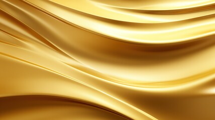 horizontal abstract view of a golden wave background AI generated