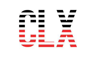 CLX three initial letter iconic line negative space minimal logo design vector template. monogram, abstract, wordmark, business, typography, minimalist, brand, company, flat, modern, unique, simple