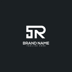 Fototapeta premium Alphabet initial letter SR RS logo design template - vector