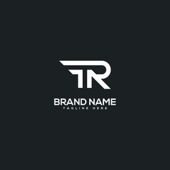 Alphabet initial letter TR RT logo design template - vector.