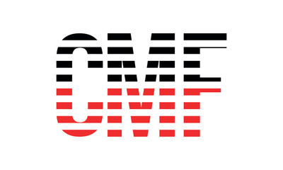 CMF three initial letter iconic line negative space minimal logo design vector template. monogram, abstract, wordmark, business, typography, minimalist, brand, company, flat, modern, unique, simple