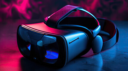 Virtual reality headset showcasing - obrazy, fototapety, plakaty
