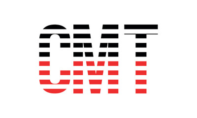 CMT three initial letter iconic line negative space minimal logo design vector template. monogram, abstract, wordmark, business, typography, minimalist, brand, company, flat, modern, unique, simple