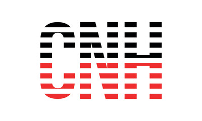 CNH three initial letter iconic line negative space minimal logo design vector template. monogram, abstract, wordmark, business, typography, minimalist, brand, company, flat, modern, unique, simple