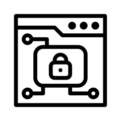 padlock line icon
