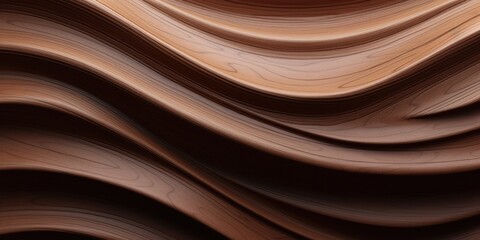 texture of hard brown wood with deep waves cut