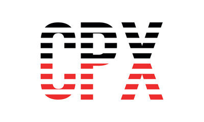 CPX three initial letter iconic line negative space minimal logo design vector template. monogram, abstract, wordmark, business, typography, minimalist, brand, company, flat, modern, unique, simple