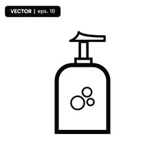 Hand Soap sanitizer bottle Icon Vector Illustration Logo Template