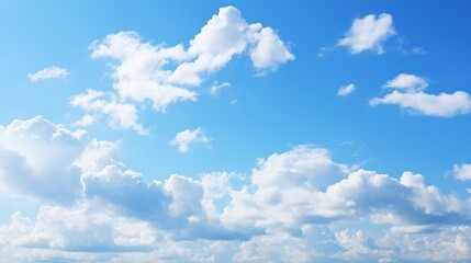Naklejka na ściany i meble Blue sky background with clouds. Created with Generative AI