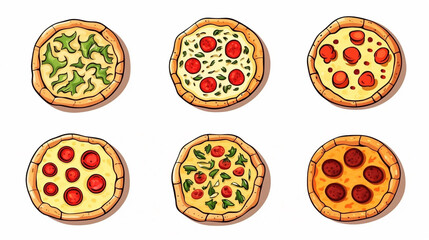 copy space, illustration, slices of tasty pizza. Beautiful background for national pizza day, italian restaurant menu or pizzeria. Traditional Italian food. National pizza day.
