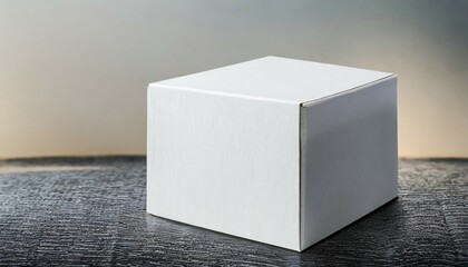 white cardboard box for product design mock up on white background