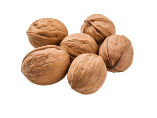 walnuts on a white background