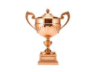gold cup isolated on white