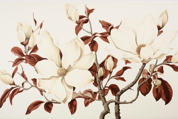 Nature garden tree white plant blossom spring beauty floral background branch flower magnolia