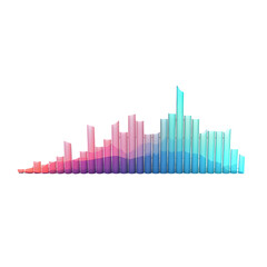 Graph isolated transparent background