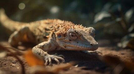 Gecko Climbing a Vertical Surface"