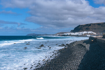 Shingle Beach Close To El Roque