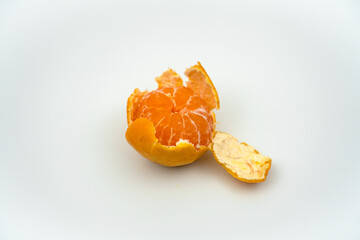 close up of a slice of orange 