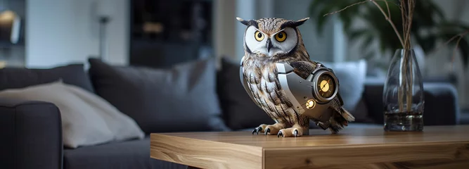 Poster Integrate a robotic owl into a smart home system, allowing it to control various © Rehman