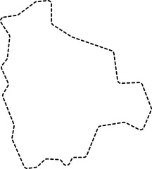 dash line drawing of bolivia map.