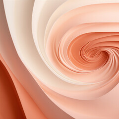 abstract  spiral pink and peachy background.Minimal creative copy space flat lay concept