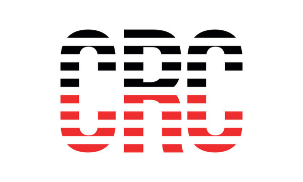 CRC three initial letter iconic line negative space minimal logo design vector template. monogram, abstract, wordmark, business, typography, minimalist, brand, company, flat, modern, unique, simple