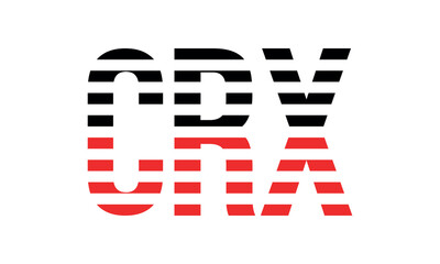 CRX three initial letter iconic line negative space minimal logo design vector template. monogram, abstract, wordmark, business, typography, minimalist, brand, company, flat, modern, unique, simple