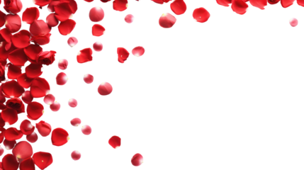 red heart frame flying love Isolated on transparent background,