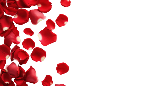 red heart frame flying love Isolated on transparent background,