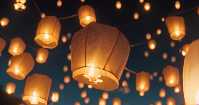 new year lantern video