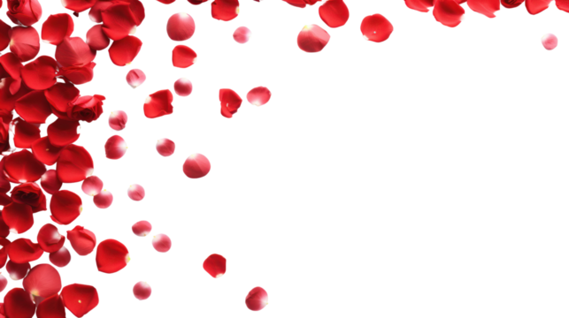 red heart frame flying love Isolated on transparent background,