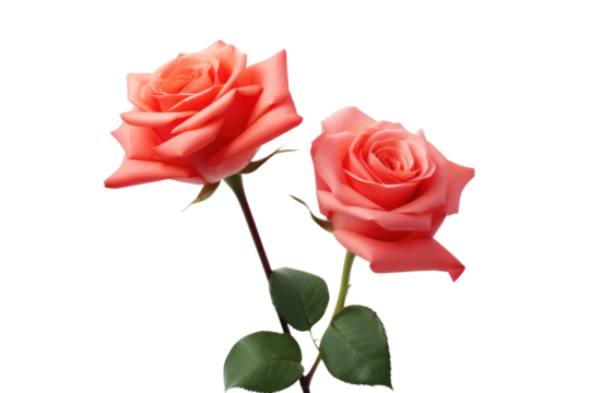 Rose, romantic, Valentine's Day, couple, love that grows together on a transparent background