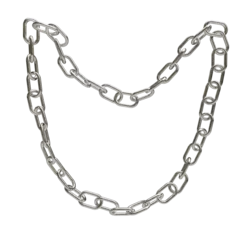 Foto op Plexiglas platinum white gold chain link jewellery necklace, luxury accessory, shiny, on transparent background © Layerform