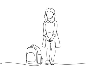Schoolgirl. Pupil. One line