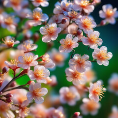 Japanese tree branch with flowers