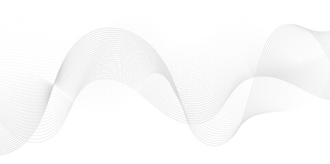 Abstract white paper wave technology background. Modern gradient and white wave curve lines banner background design. Vector illustration. Modern template abstract design flowing particles wave.