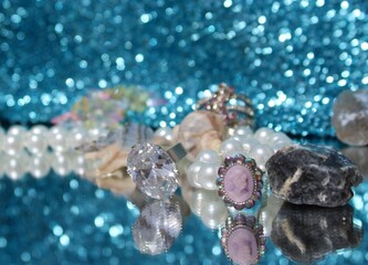 pearls and shiny jewels