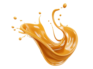 Delicious caramel splash, cut out